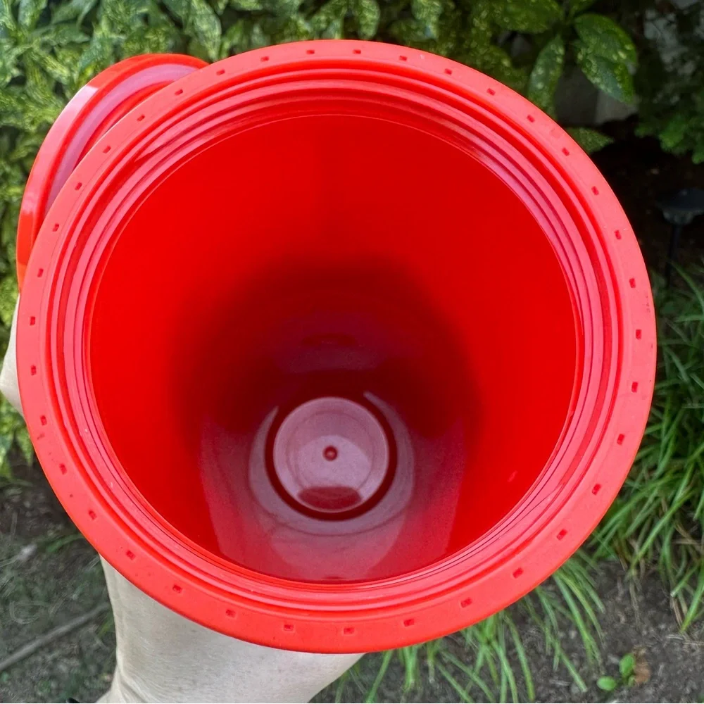 Starbucks Summer Red/Blue Wave 2021 Trio Venti Cold Cup Tumbler 24oz NO STRAW